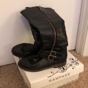 Black knee high boots